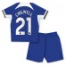 Chelsea Ben Chilwell #21 Barnkläder Hemma matchtröja till baby 2023-24 Kortärmad (+ Korta byxor) Billigt
